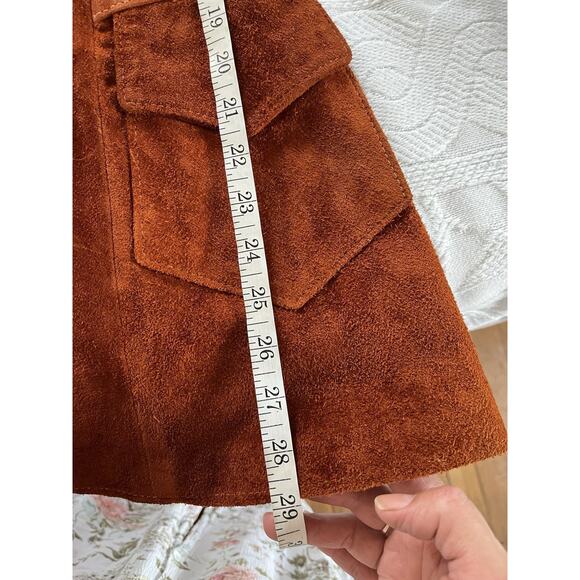 Vintage Walter Dyer Brown AztecRustic Raw Leather Coat Handmade princess Md - Picture 15 of 16